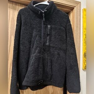 PINK Victoria's Secret Black Sherpa Jacket